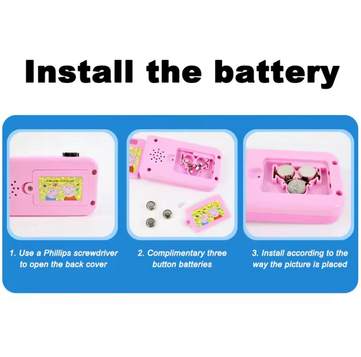 Peppa Pig Foldable Toy Phone with Lights & Music – Ages 3+