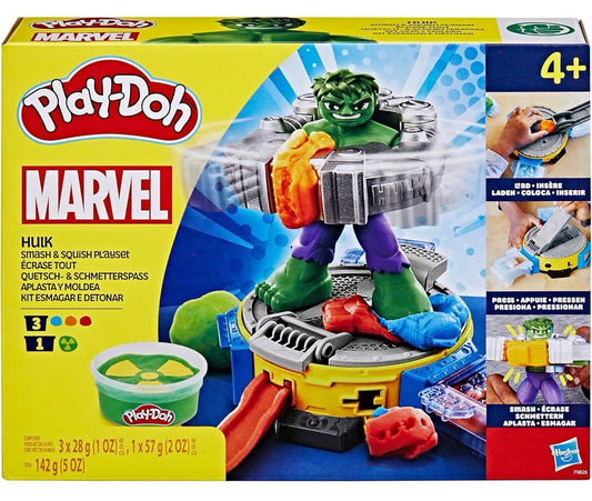 Play-Doh Marvel Hulk Smash & Squish Playset, Non-Toxic Modelling Compound Toy
