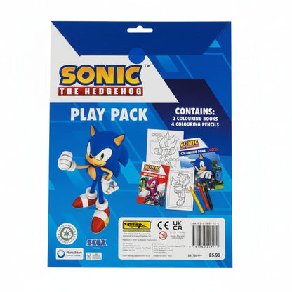 Sonic The Hedgehog Play Pack 2 Colouring Books & 4 Colouring Pencils