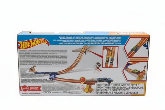 Hot Wheels Stunt Tracks Drop Down Challenge Set – Includes 2 Cars, Ages 4+
