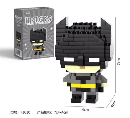 Bricks (Set of 2) Spider-Man & Batman Figure Build Set New (LEGO Compatible)