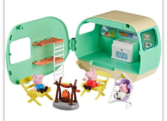 Peppa Pig Three Little Piggies Caravan Playset – 3 Figures inc. Baby Evie