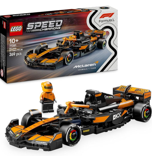 LEGO Speed Champions McLaren F1 Team MCL38 Race Car – Set 77251, Ages 10+