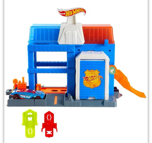 Hot Wheels City Downtown Police Tower Playset – Includes Police Car, Ages 3+