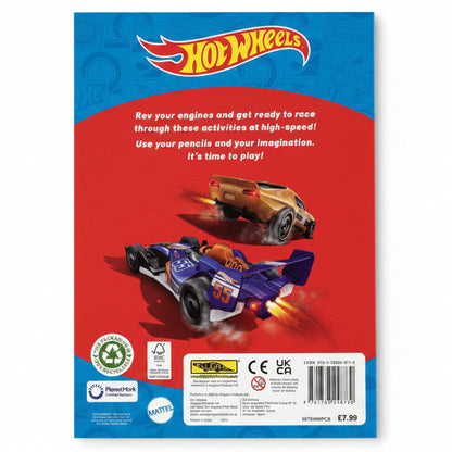 Hot Wheels Colourama Activity Book with Coloured Pencils – Ages 4–7