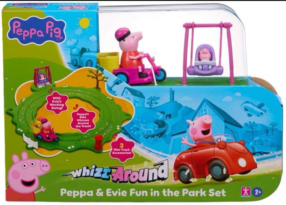 Peppa Pig Whizz-Around Fun In The Park Set – Motorised Bike, Track & Accessories