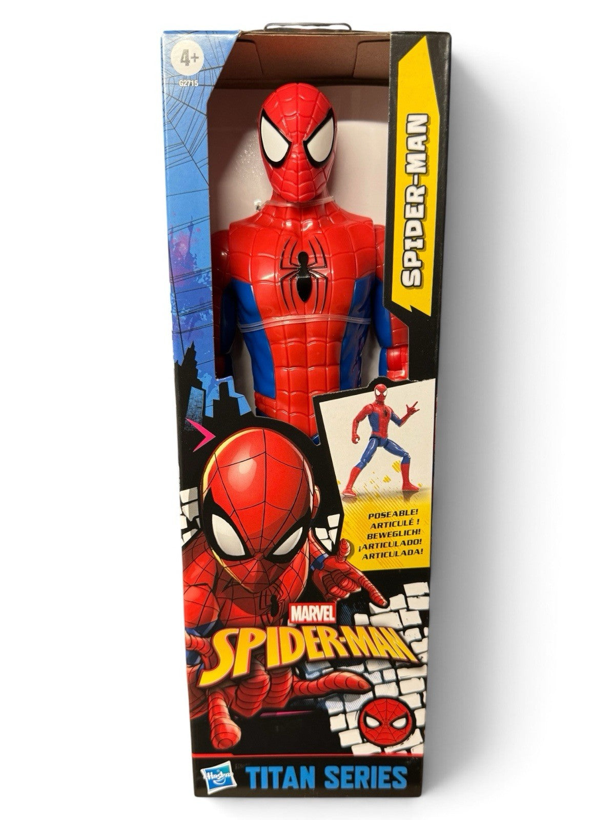 Marvel Spider-Man Classic Titan Series Action Figure – 12-Inch Scale, Ages 4+