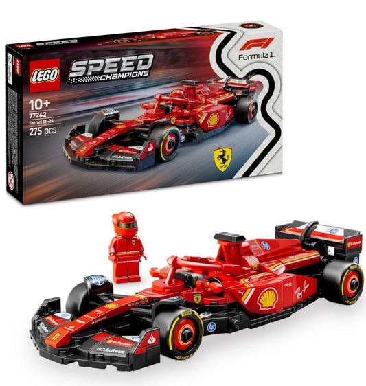 LEGO Speed Champions 77242 Ferrari SF-24 F1 Race Car Building Set 275pcs