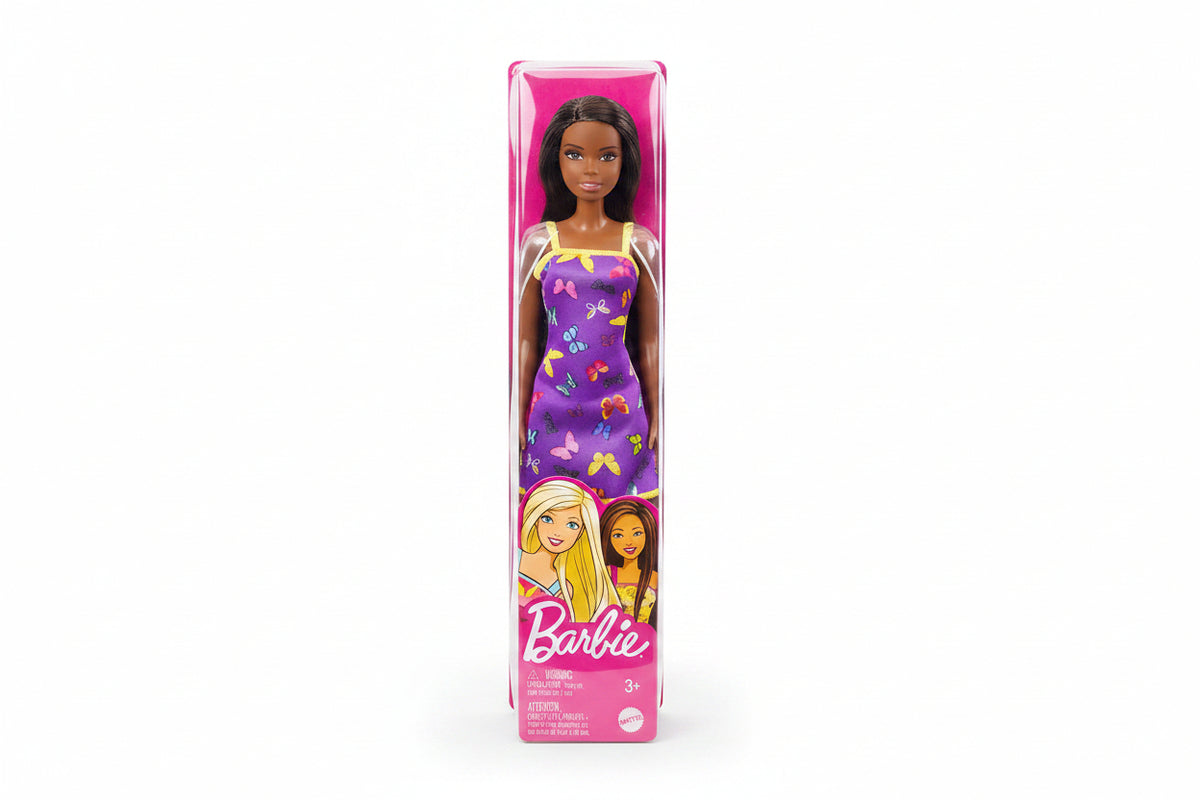 Barbie Fashionistas Doll – Purple Butterfly Dress & Yellow Shoes