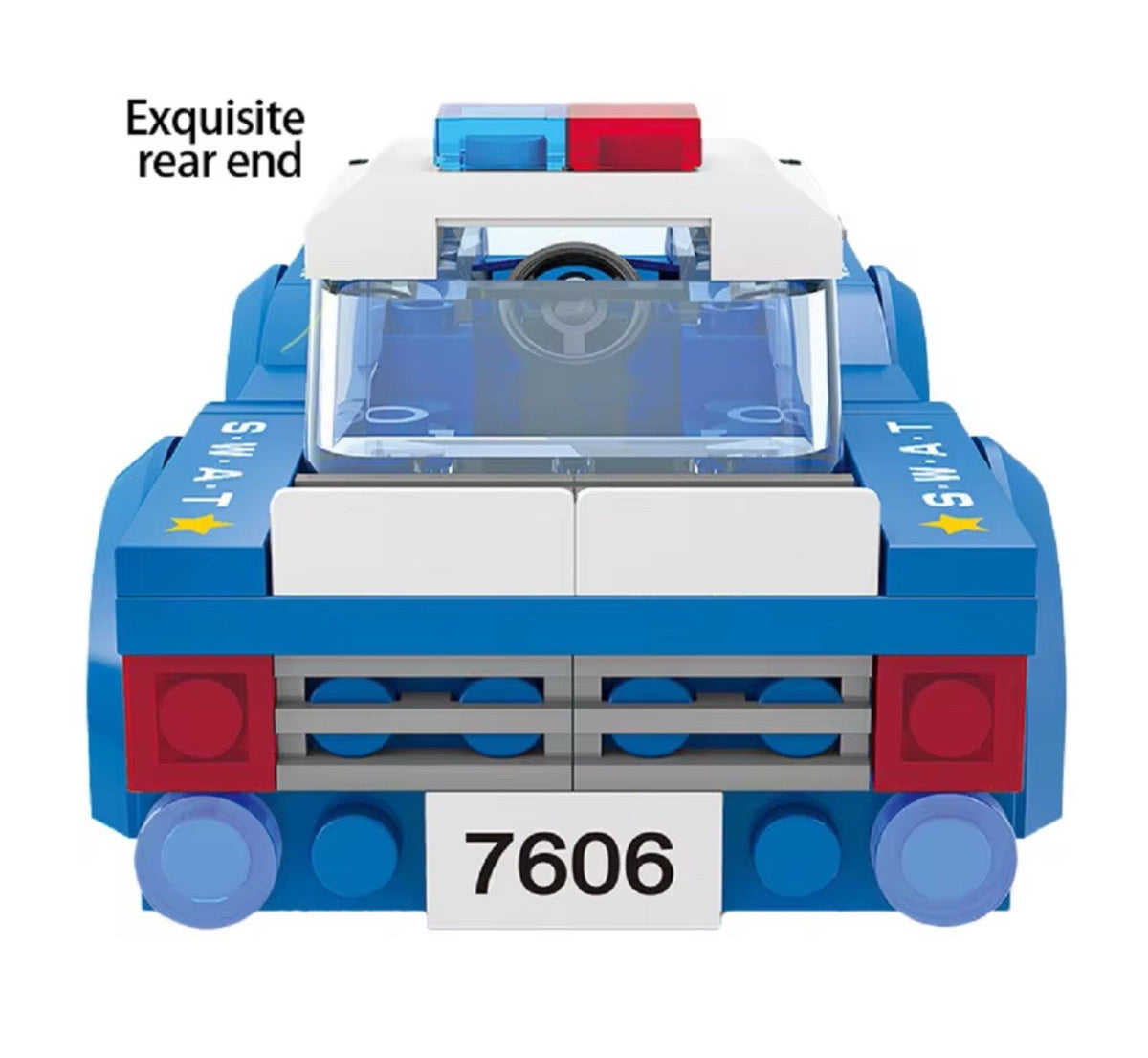DIY Building Block Police Car Toy Set – 97 Pieces, LEGO-Compatible, Ages 6+