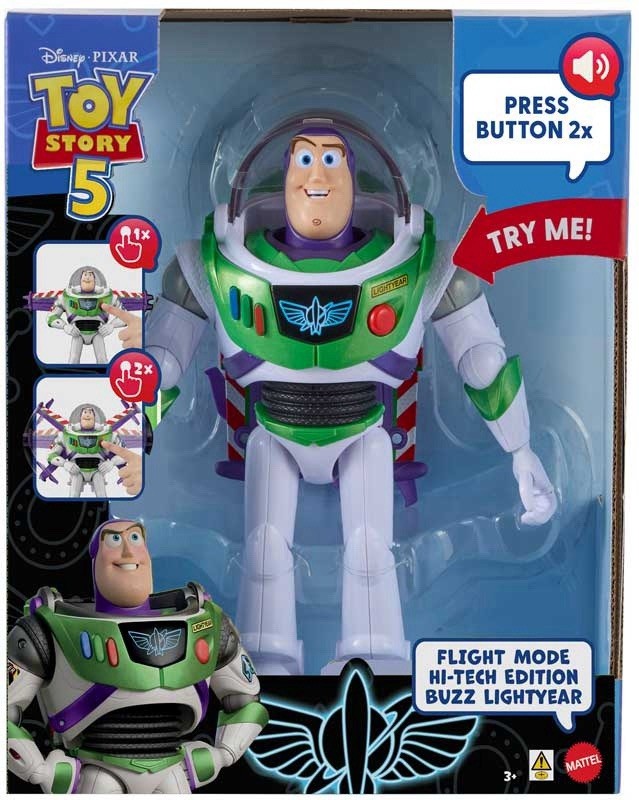 Toy Story 5 Buzz Lightyear High-Tech Edition – Wing Activation, Flight Mode & 35+ Sounds