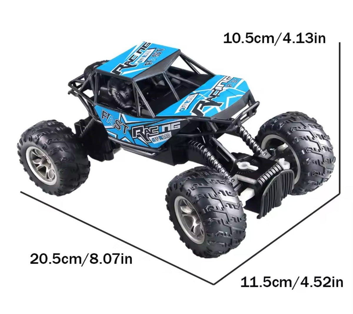 RACI Remote Control Car with Lights Anti-Slip Rubber Tires Outdoor Off-Road New