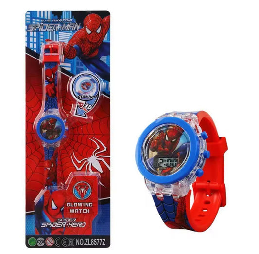 Spider-Man LED Colour Flash Kids Watch New