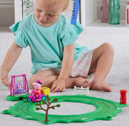 Peppa Pig Whizz-Around Fun In The Park Set – Motorised Bike, Track & Accessories
