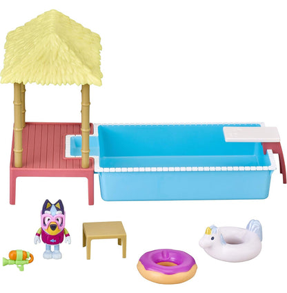 Bluey Pool Time Fun Playset | Exclusive Swimsuit Figurine & Accessories