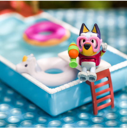 Bluey Pool Time Fun Playset | Exclusive Swimsuit Figurine & Accessories
