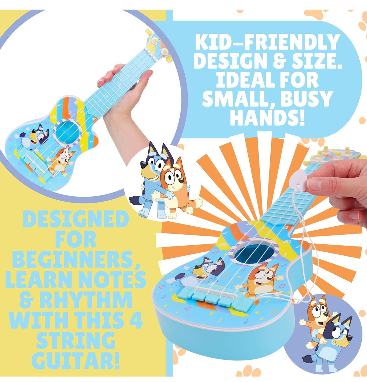 (16”) Bluey My 1st Guitar – The First Instrument Every Little Bluey Fan Needs