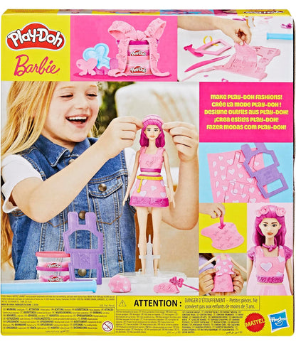 Play-Doh Barbie Hearts & Hair Fashion Set – Creative Play for Ages 4+