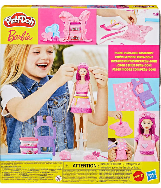 Play-Doh Barbie Hearts & Hair Fashion Set – Creative Play for Ages 4+