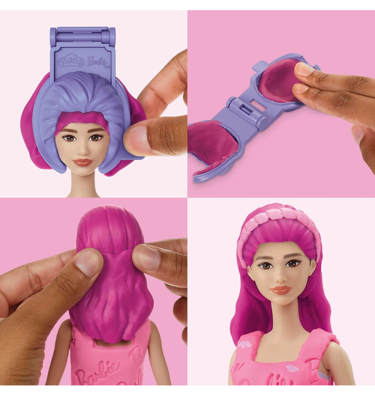 Play-Doh Barbie Hearts & Hair Fashion Set – Creative Play for Ages 4+