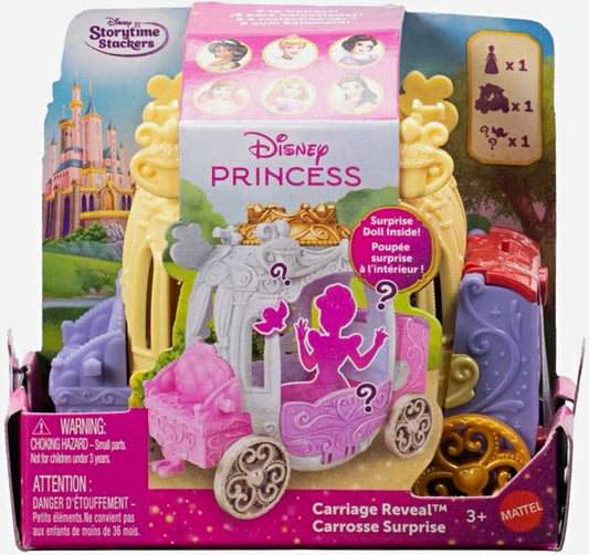 Disney Princess Carriage Reveal – Surprise Doll & Carriage, 3.5-Inch Scale