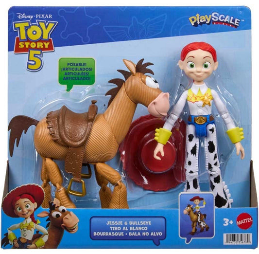 Mattel Disney Pixar Toy Story 5 – Jessie & Bullseye Articulated Figure Set with Hat