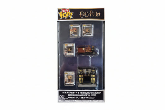 Funko Bitty Pop! Harry Potter Mini Figures Set – Harry, Ron, Hermione & Ollivander